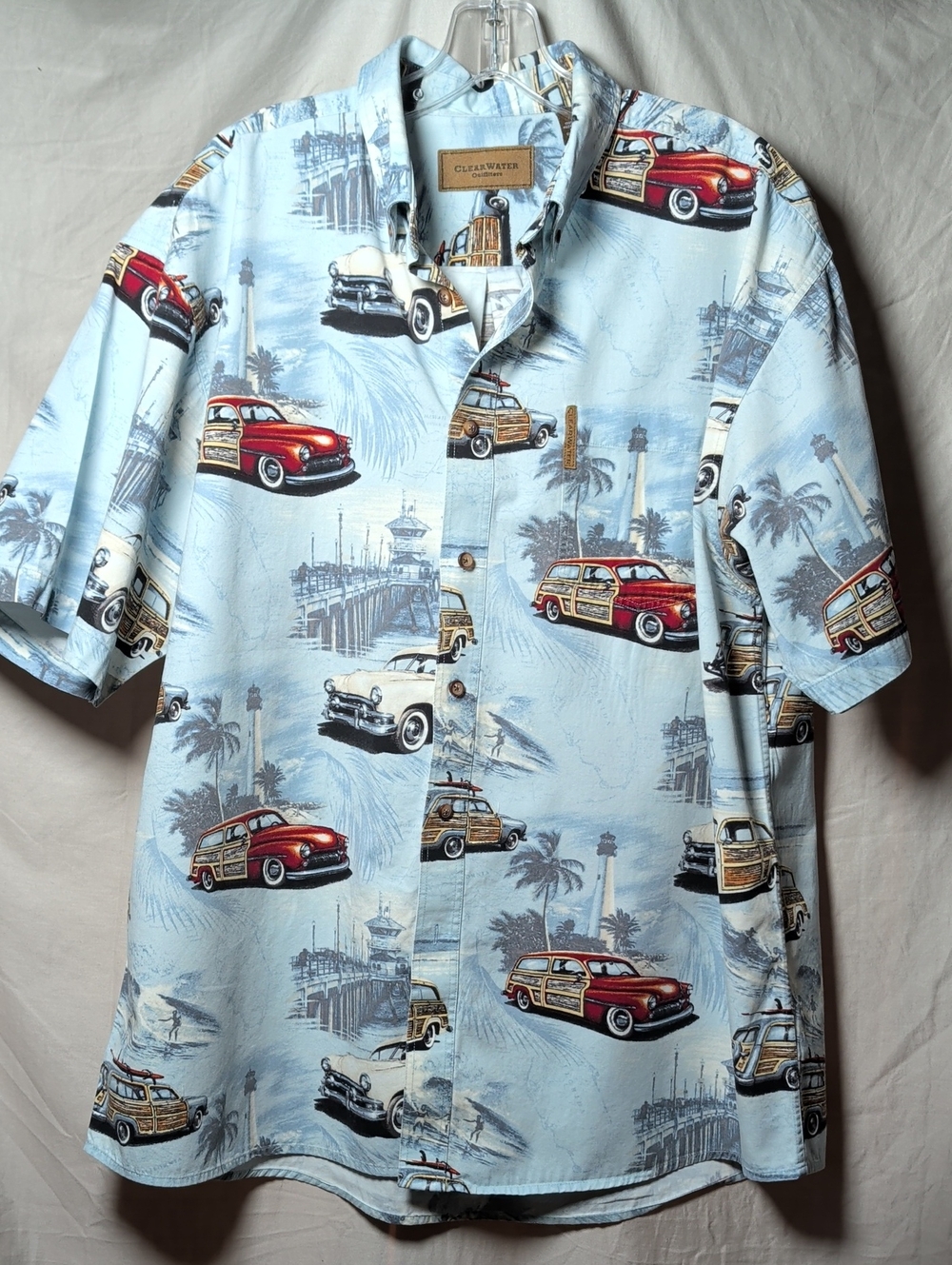 Clear Water Outfitter Cotton Vintage Woodies All Over Florida Resort Vacation